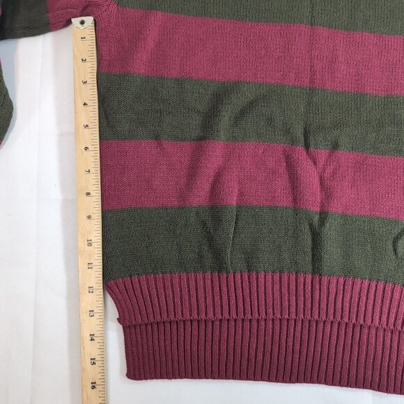 A Nightmare on Elm Street M Medium Spirit Striped Knit Sweater Red Halloween - Picture 9 of 12
